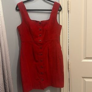 Gianni Bini Rust Corduroy Mini Dress